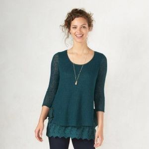 Lauren Conrad size large green shirt with lace